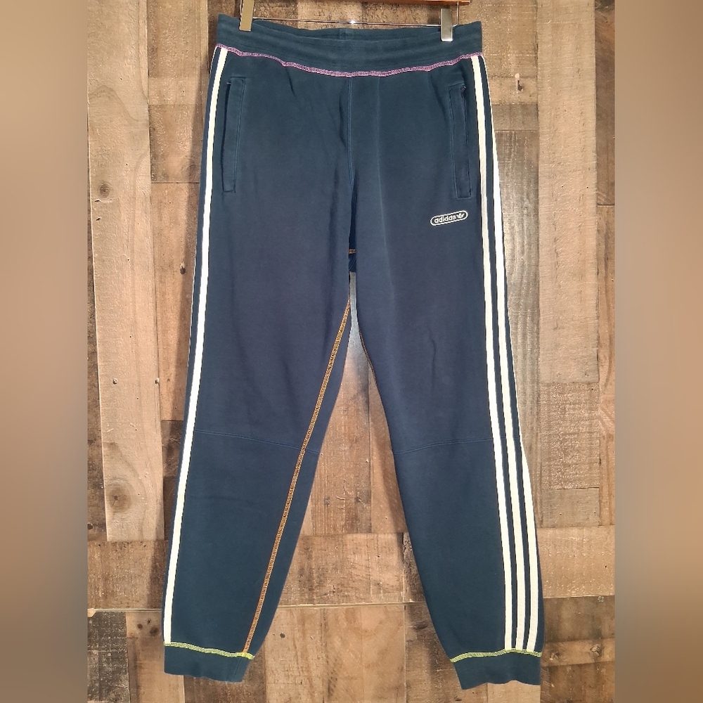 Adidas Mens Contrast Stitch Sweatpant Activewear collegiate navy